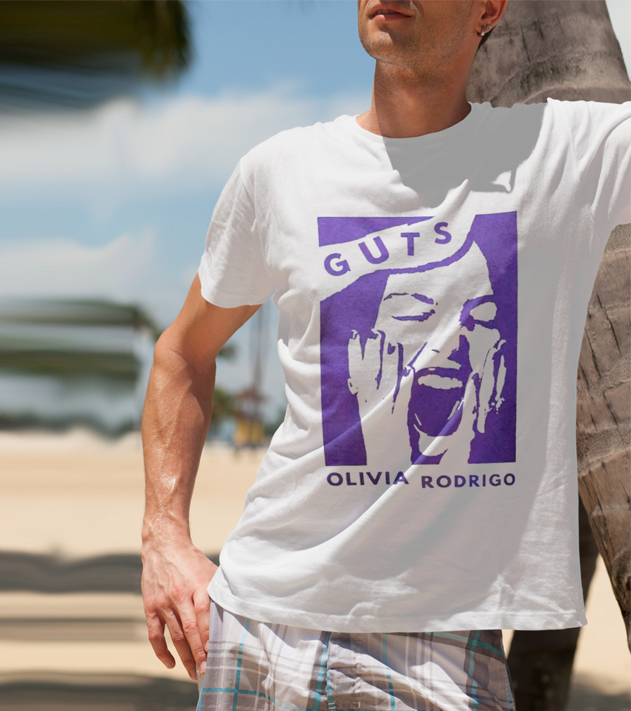Guts Olivia Rodrigo Vintage Purple Face T-Shirt