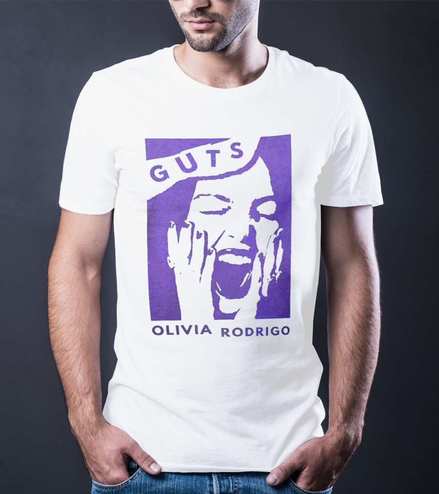 Guts Olivia Rodrigo Vintage Purple Face T-Shirt