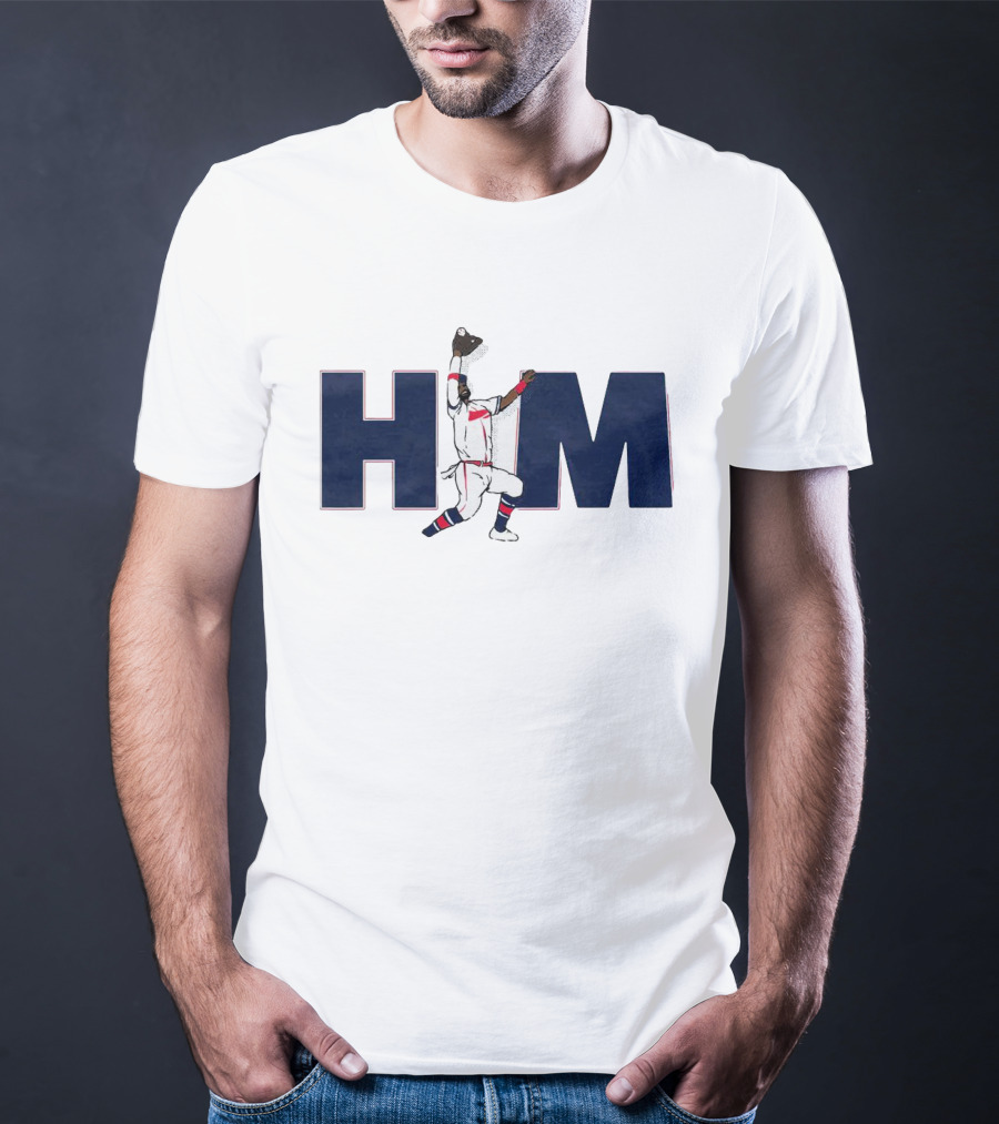HIM Atlanta Braves Baseball Player Catching T-Shirt