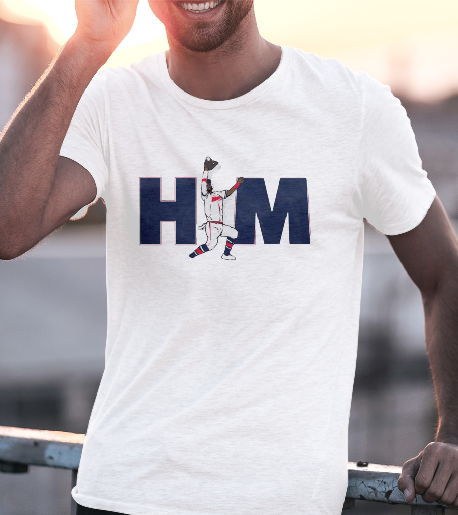 HIM Atlanta Braves Baseball Player Catching T-Shirt