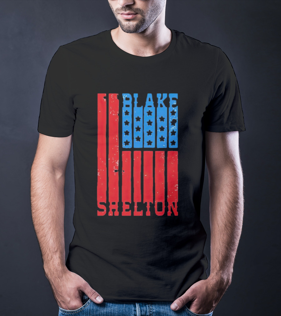 Blake Shelton American Flag Stars And Stripes USA T-Shirt