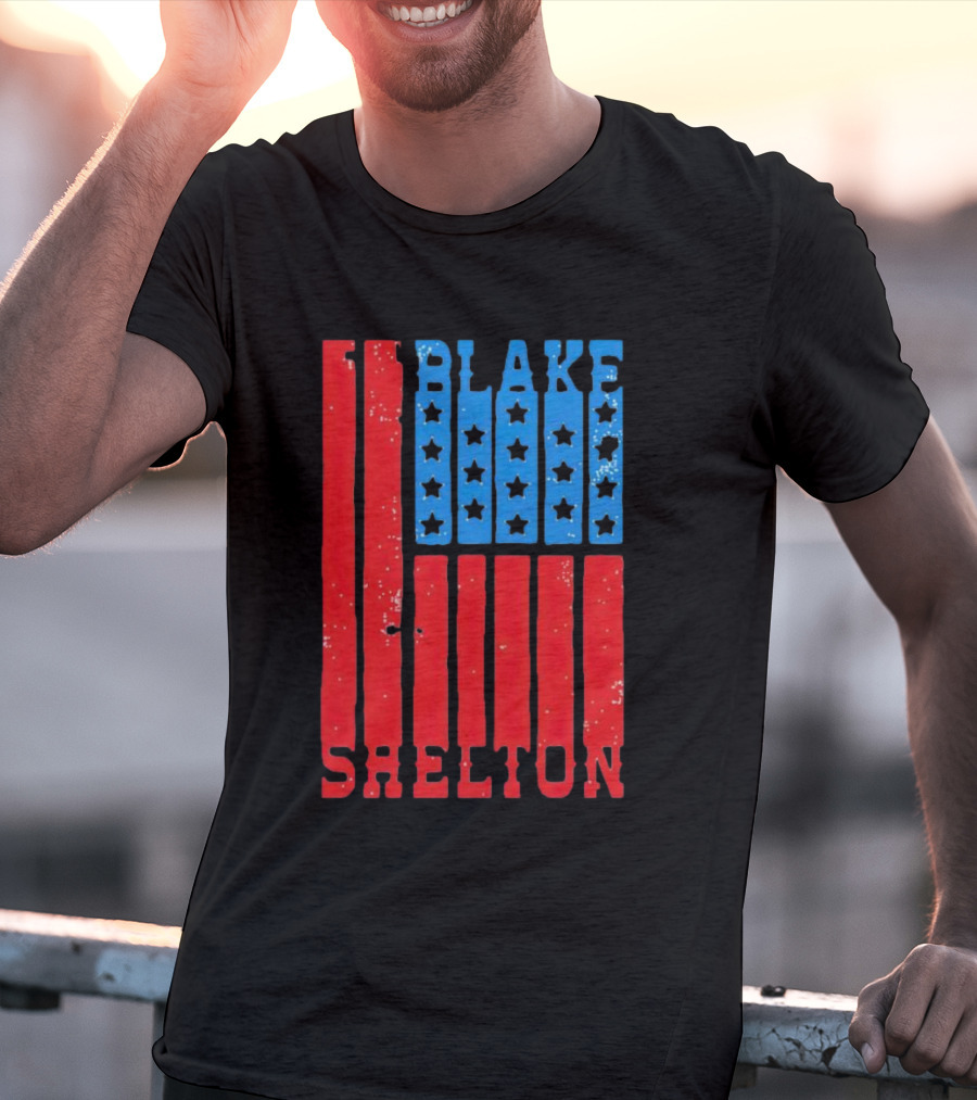 Blake Shelton American Flag Stars And Stripes USA T-Shirt