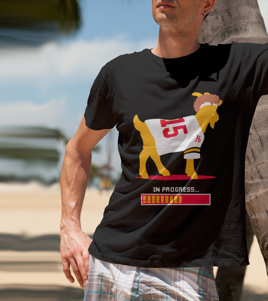 Goat In Progress Patrick Mahomes Kansas City Chiefs Number 15 T-Shirt
