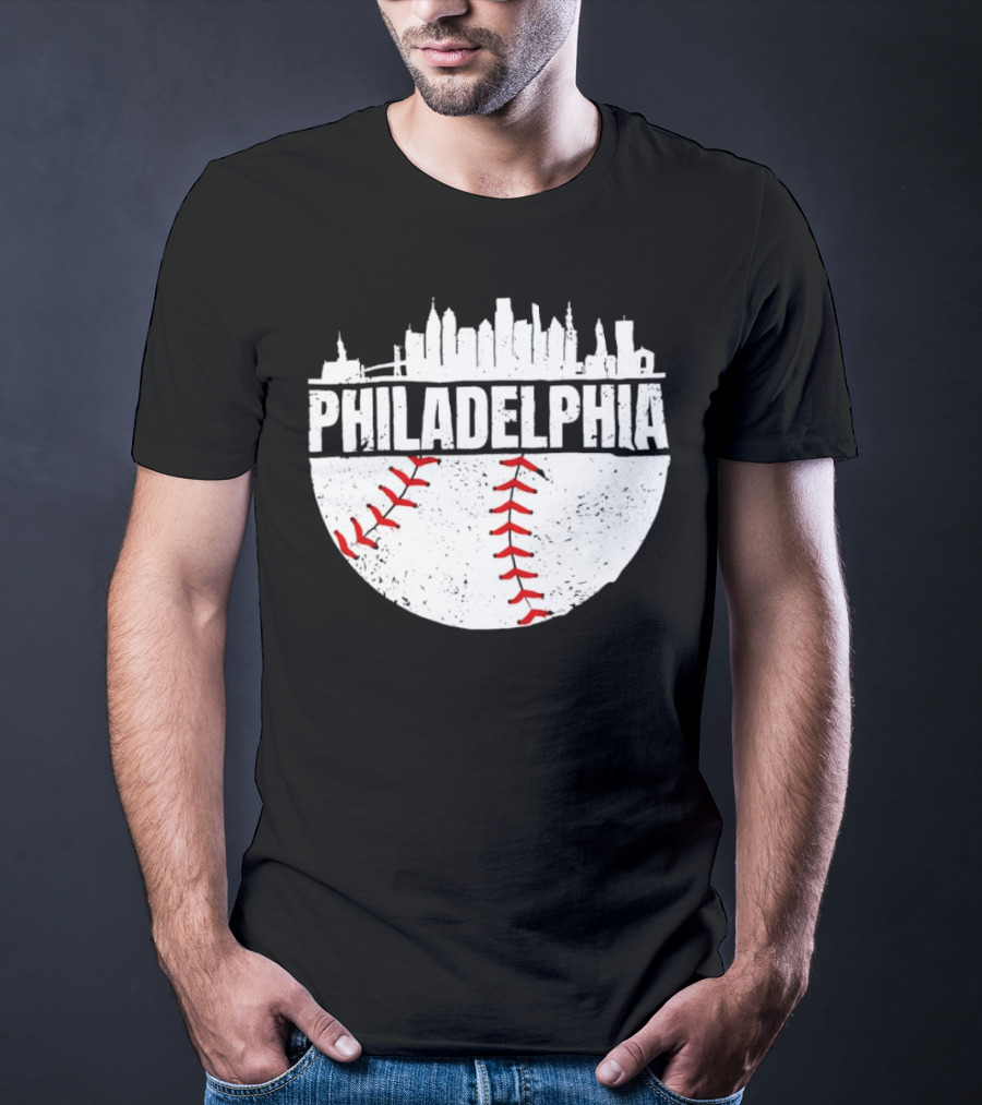 Philadelphia Skyline Baseball Urban T-Shirt