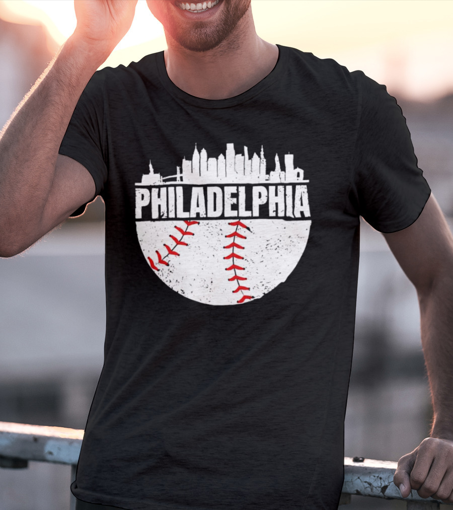 Philadelphia Skyline Baseball Urban T-Shirt