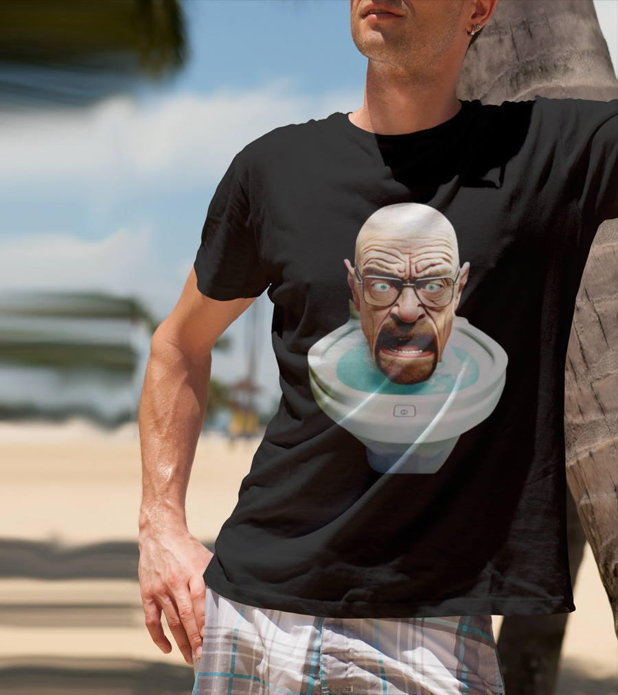 Walter White Toilet Skibidi Meme Face T-Shirt