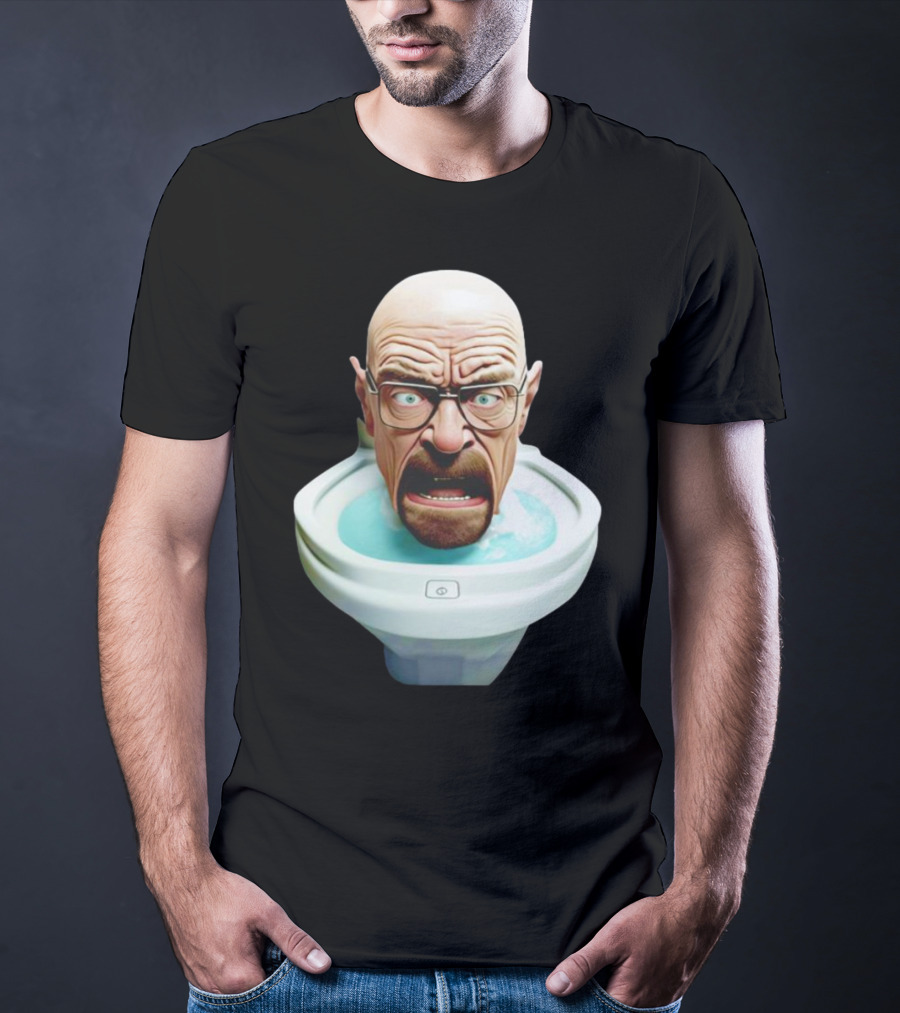 Walter White Toilet Skibidi Meme Face T-Shirt