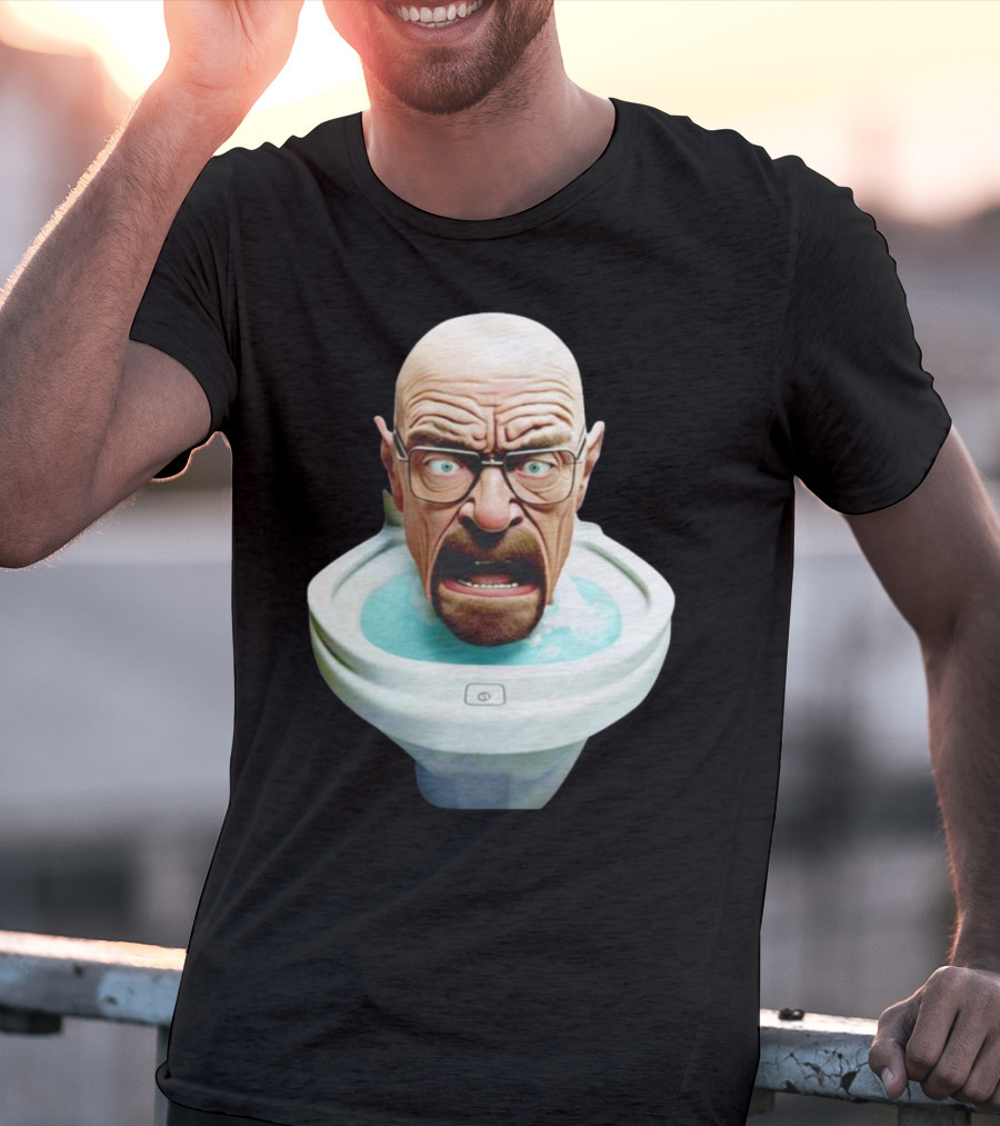 Walter White Toilet Skibidi Meme Face T-Shirt