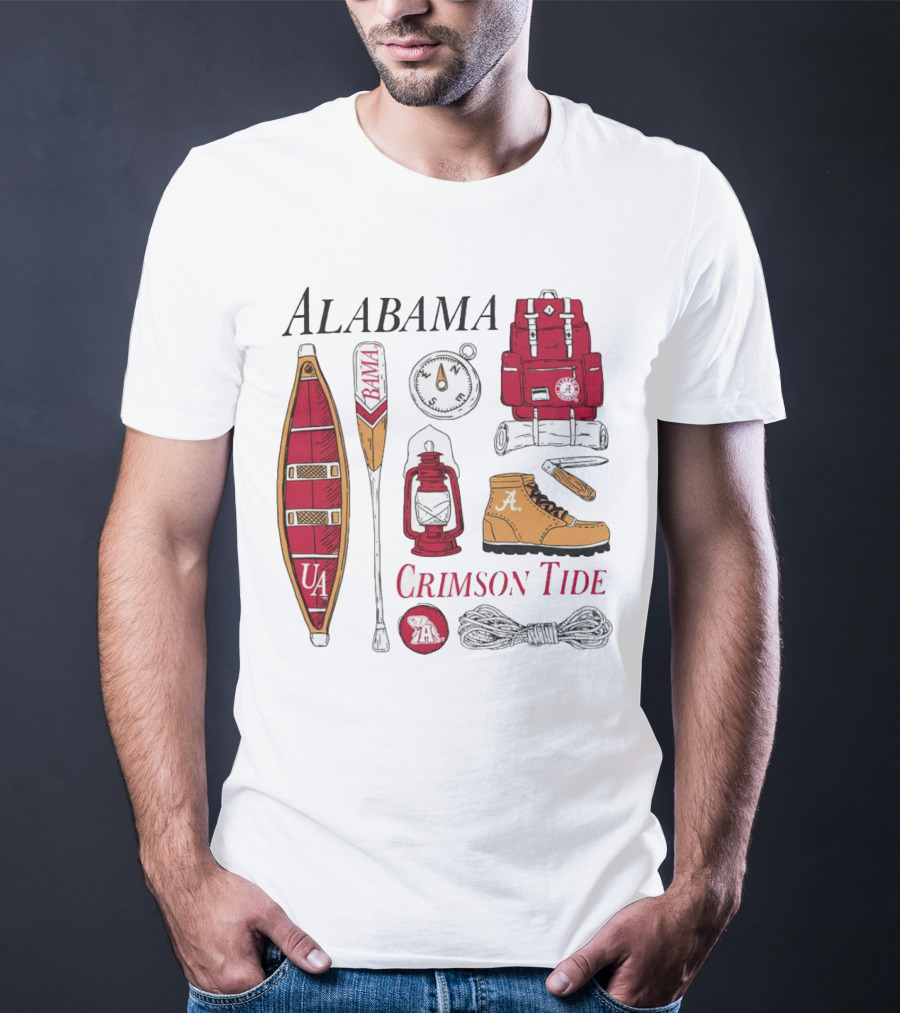 Alabama Crimson Tide Camping Gear And Outdoor Adventure Essentials T-Shirt