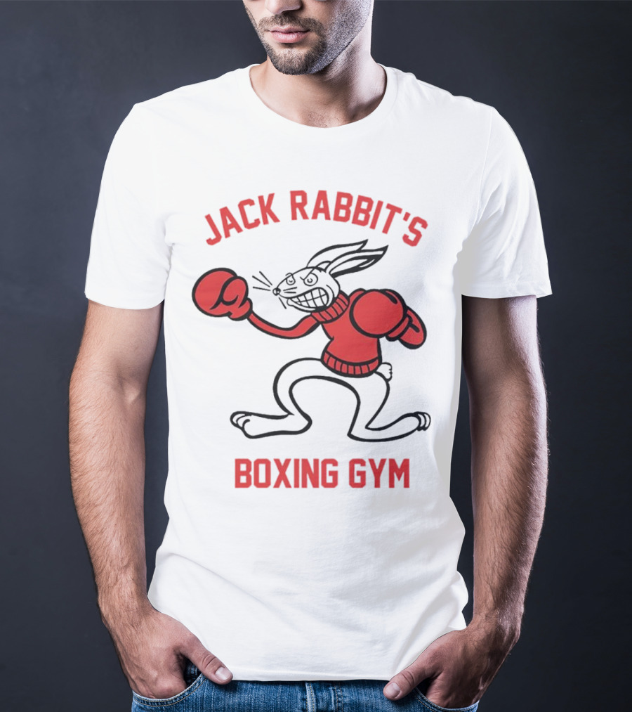 Jack Rabbit's Boxing Gym Rabbit Illustration With Boxing Gloves T-Shirt