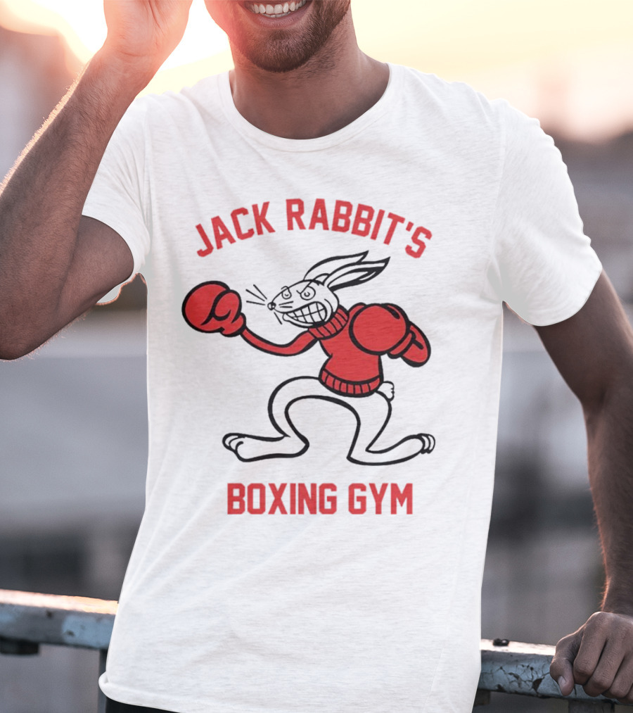 Jack Rabbit's Boxing Gym Rabbit Illustration With Boxing Gloves T-Shirt