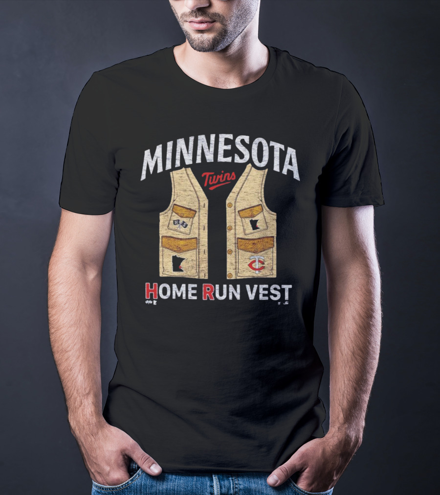 Minnesota Twins Home Run Vest Retro Style Baseball T-Shirt