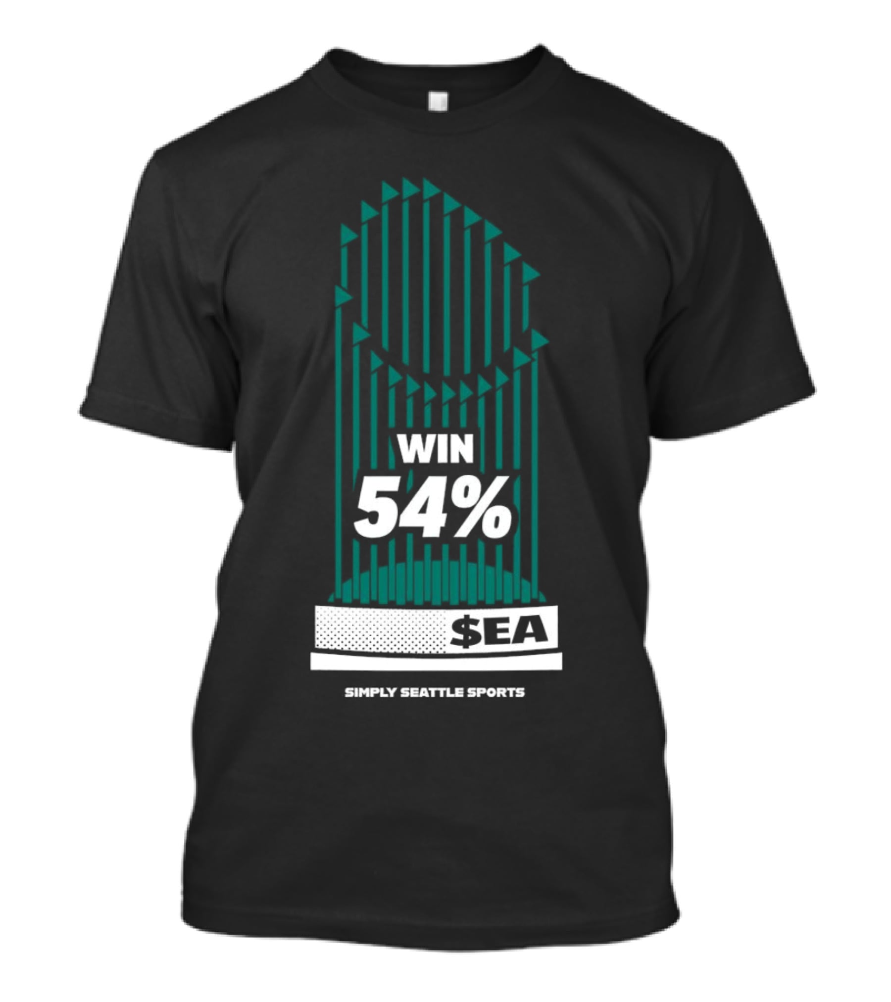 Win 54 Percent Seattle Mariners Simply Seattle Sports T-Shirt