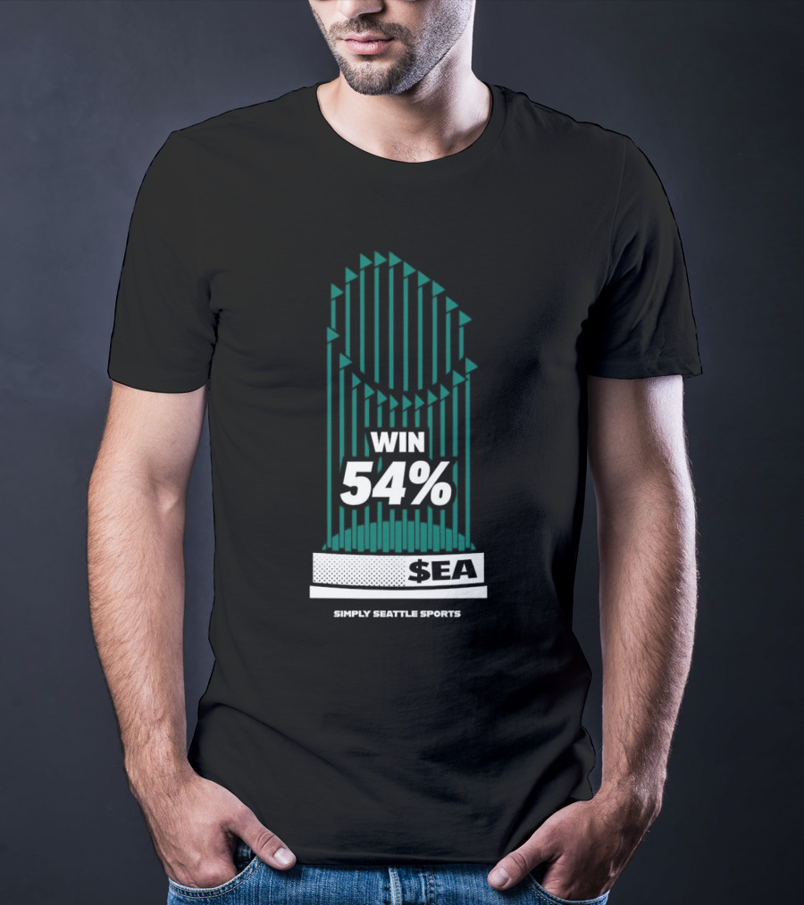 Win 54 Percent Seattle Mariners Simply Seattle Sports T-Shirt