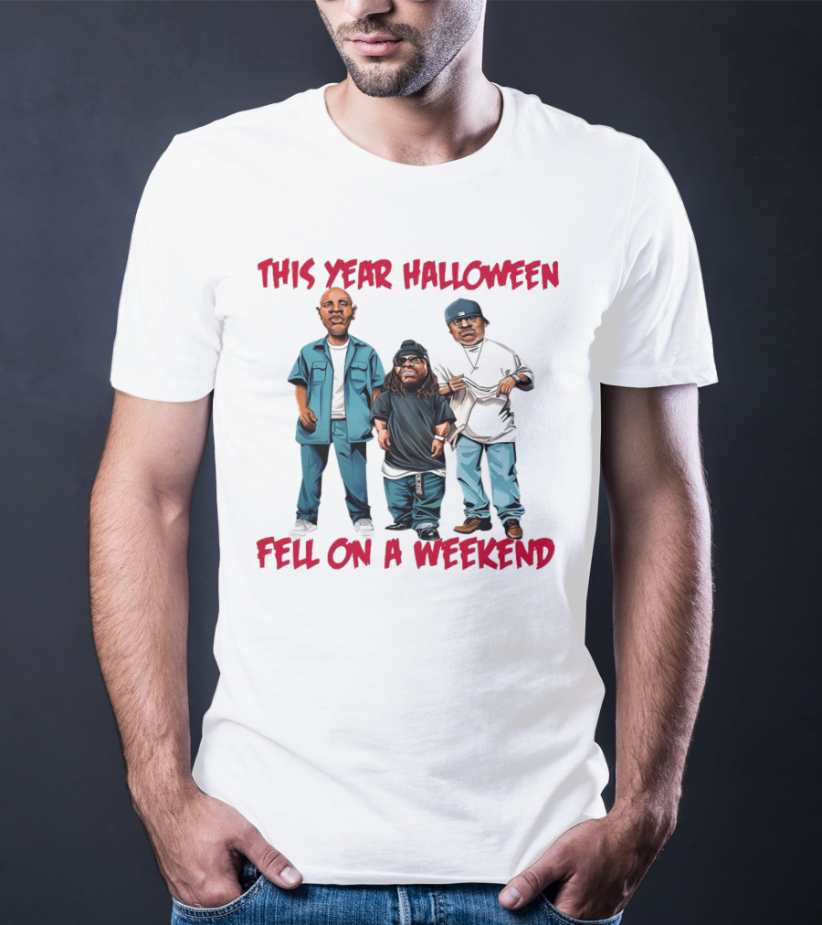 This Year Halloween Fell On A Weekend Trio In Hip-Hop T-Shirt
