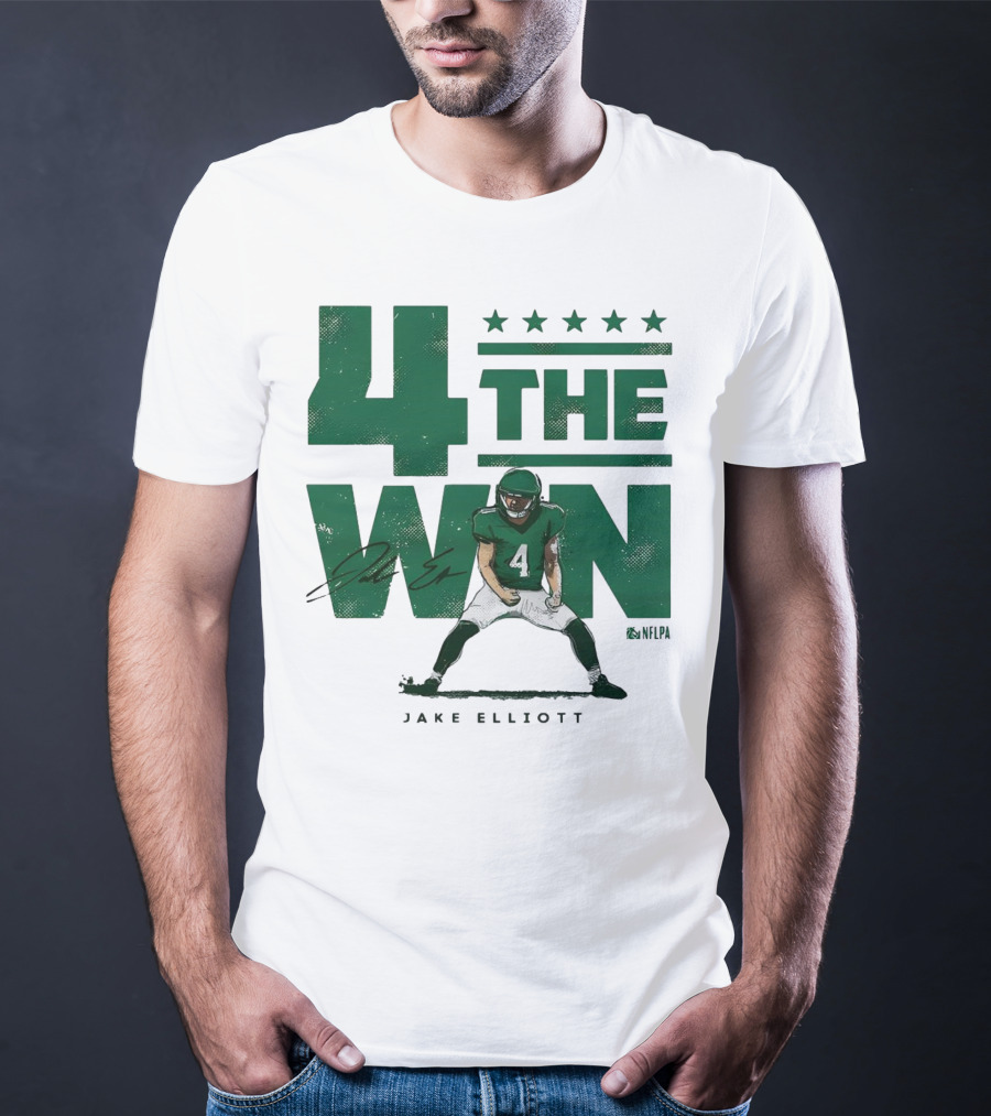 4 The Win Jake Elliott Football Player 4 Win G Signature T-Shirt