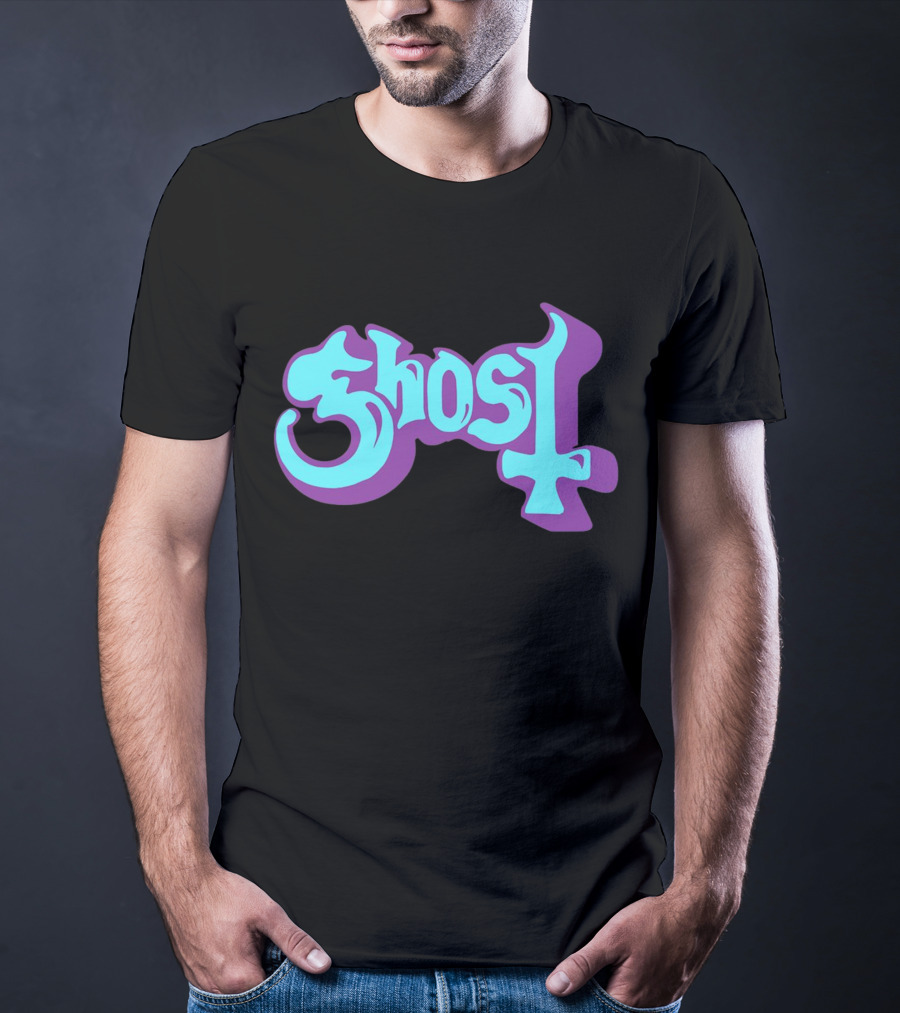Ghost Purple Teal 70s T-Shirt