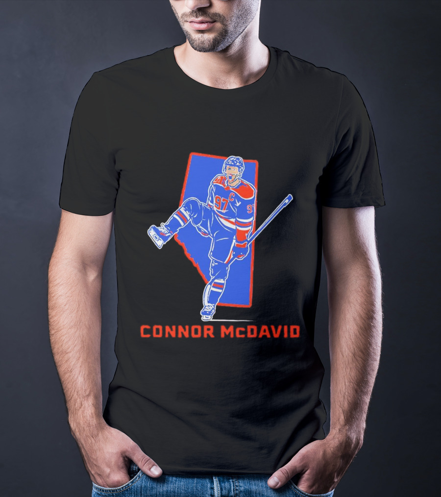 Connor McDavid 97 Edmonton Oilers Province Alberta Hockey Star T-Shirt