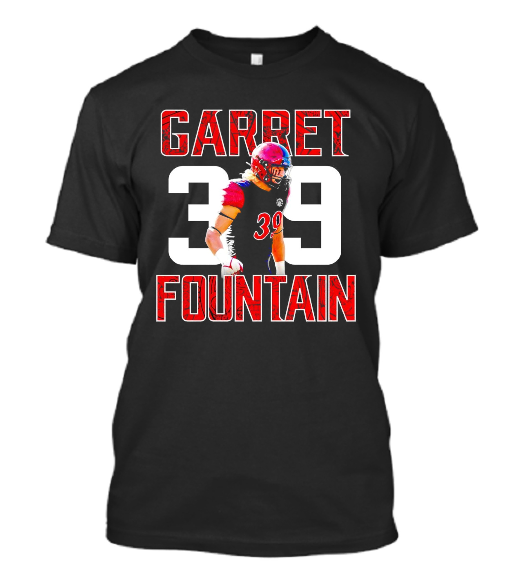 Garret Fountain 39 San Diego State Aztecs Athlete T-Shirt