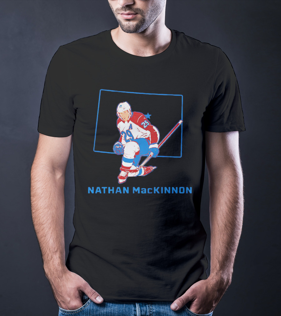 Nathan MacKinnon 29 Colorado Avalanche Star T-Shirt
