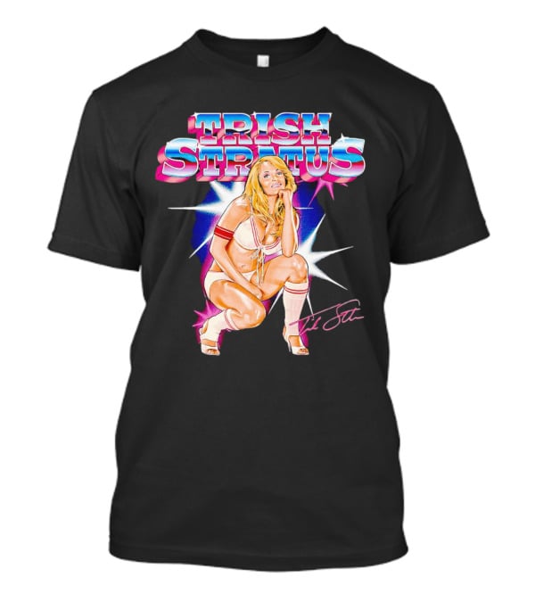 Trish Stratus Retro Wrestling Nostalgia Signed T-Shirt