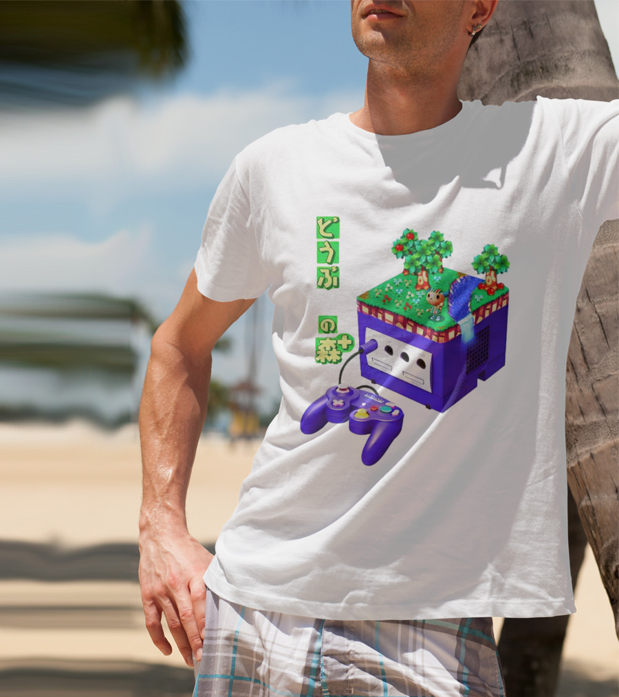 Animal Crossing Dobutsu No Mori Plus GameCube Japanese Nintendo T-Shirt