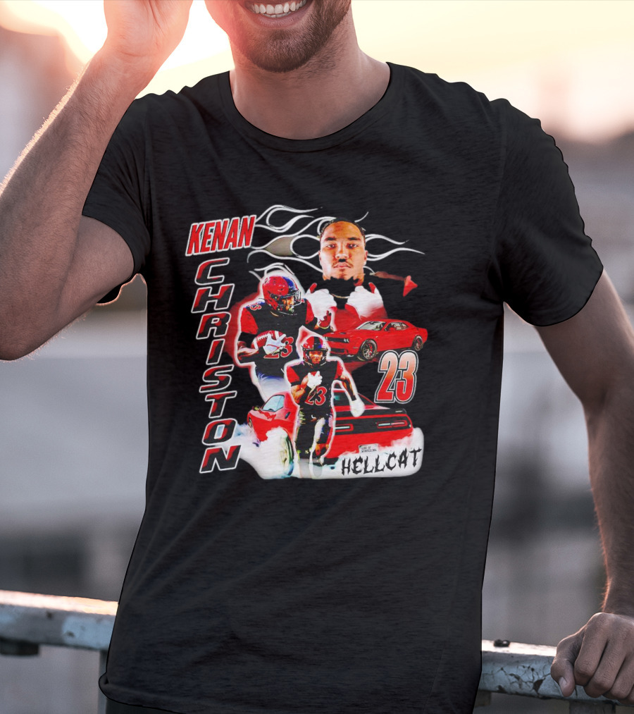 Kenan Christon 23 San Diego State Aztecs Hellcat Football And Sports Car T-Shirt