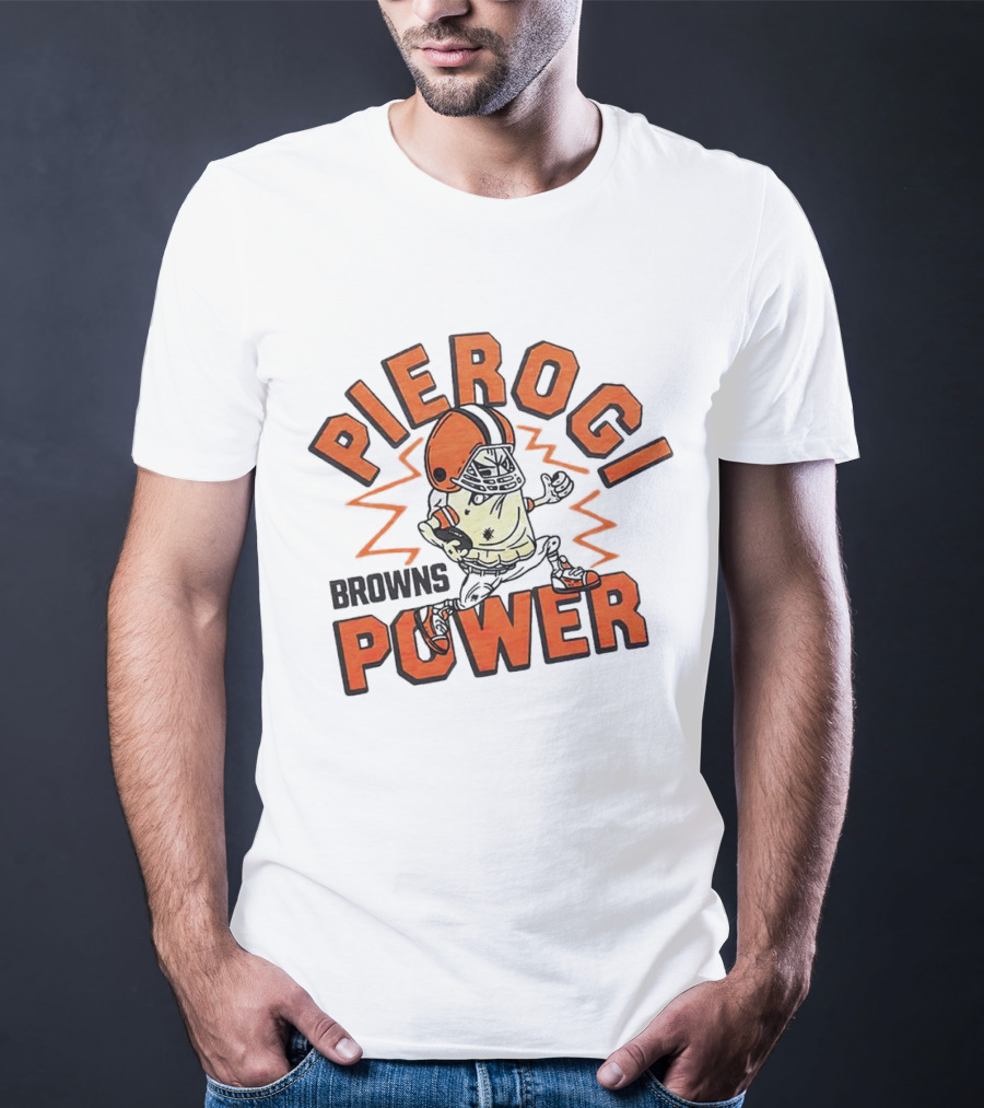 Cleveland Browns Pierogi Power Football Mascot T-Shirt