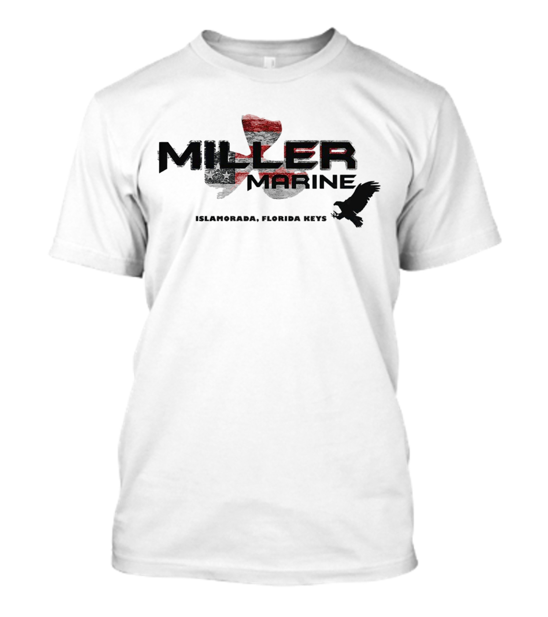 Miller Marine Islamorada Florida Keys American Flag Eagle T-Shirt