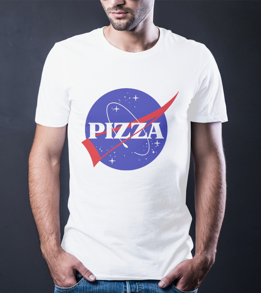 Pizza NASA Style Logo Parody Interstellar T-Shirt