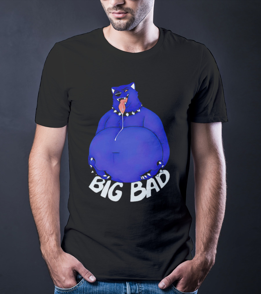 Big Bad Slosh Dog Blue Cartoon Character T-Shirt