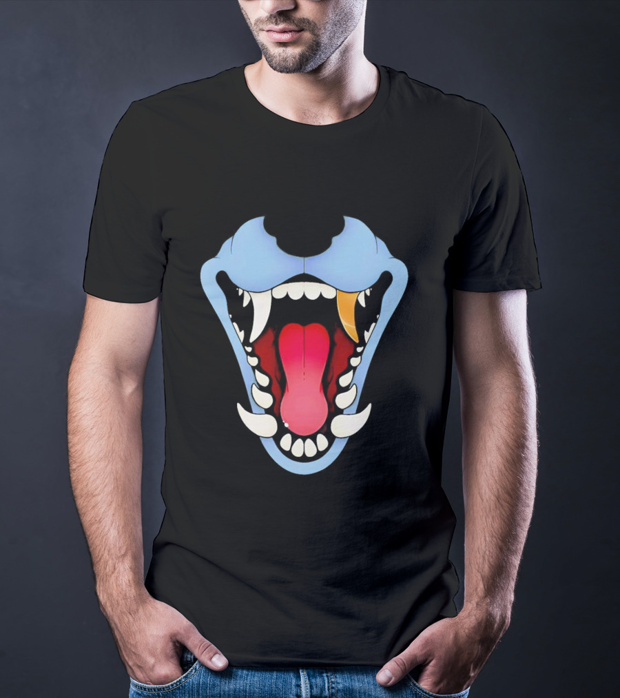 Slosh Dog Blue Maw Opened Red Tongue T-Shirt