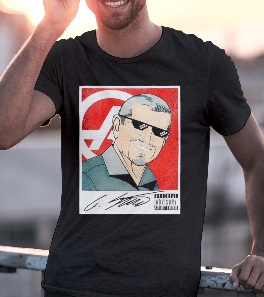 Guenther Steiner Parental Advisory Explicit Content Signature F1 Racing Image T-Shirt