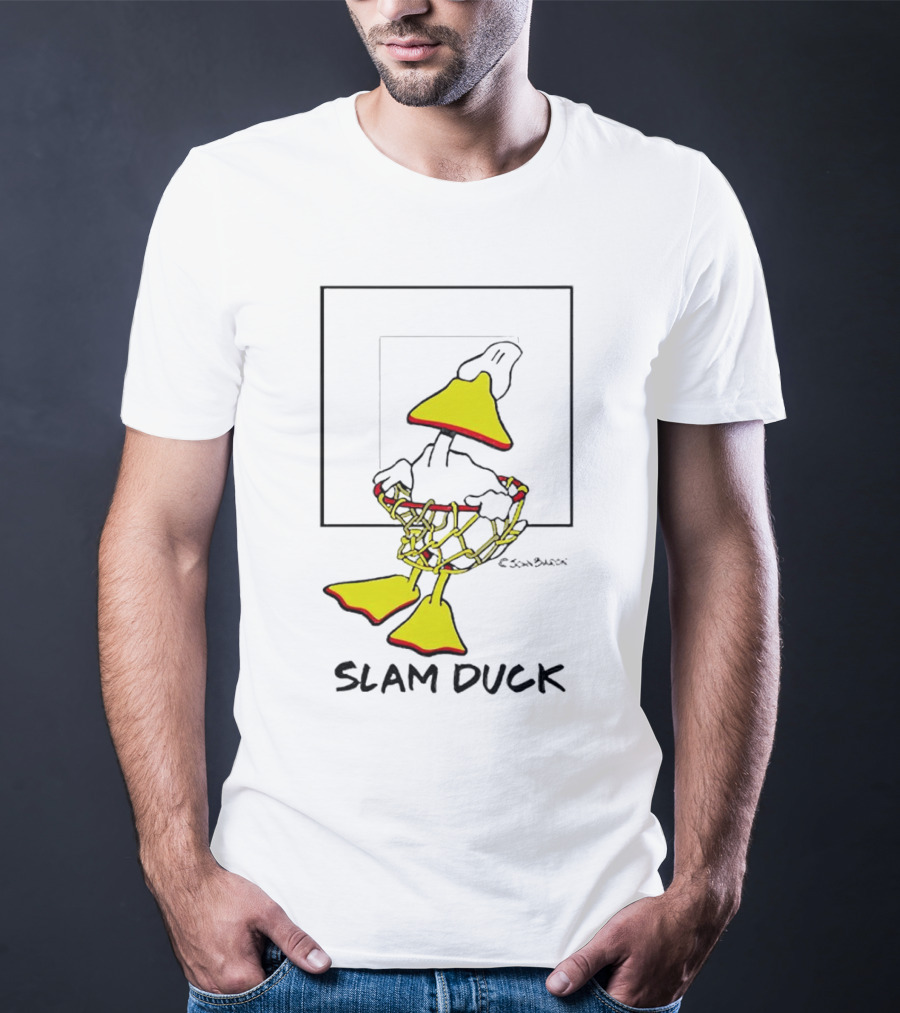 John Baron Slam Duck Basketball Humor T-Shirt