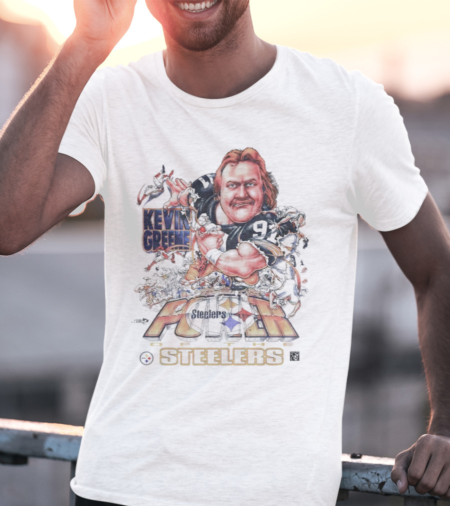 Kevin Greene Pittsburgh Steelers Caricature POWER Steelers T-Shirt