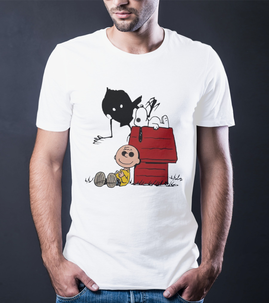 Charlie Brown Snoopy Coraline Button Eyes Shadow T-Shirt