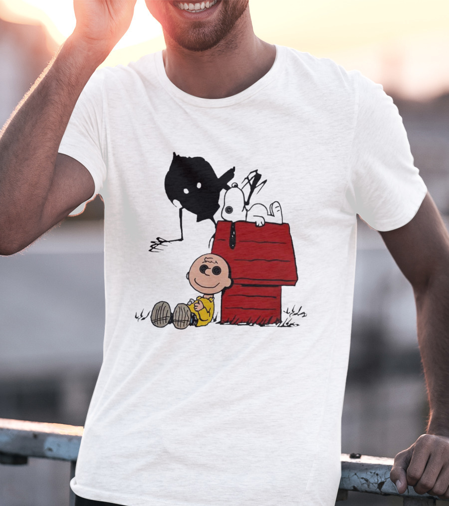 Charlie Brown Snoopy Coraline Button Eyes Shadow T-Shirt