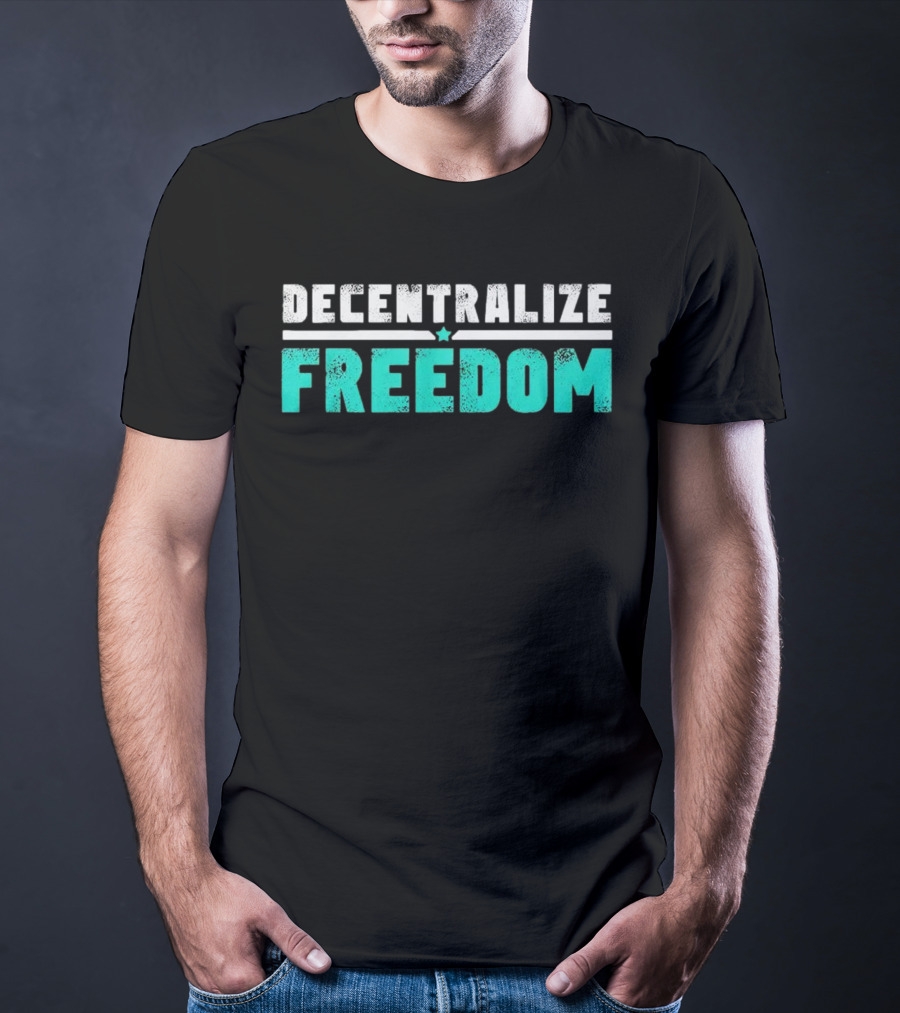 Decentralize Freedom Star Emblem T-Shirt