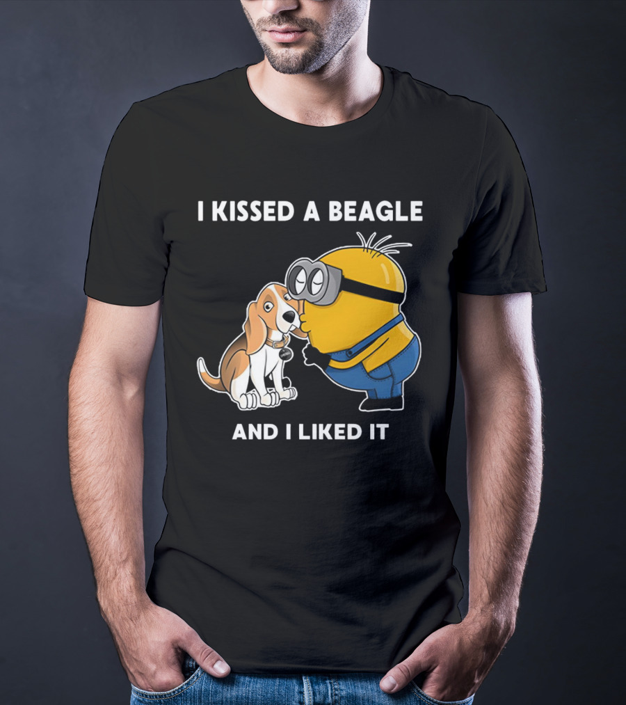 I Kissed A Beagle And I Liked It Minion Beagle Interaction T-Shirt