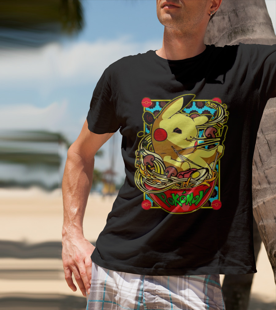Pokemon Pikachu Ramen Mania Noodles Bowl Adventure T-Shirt