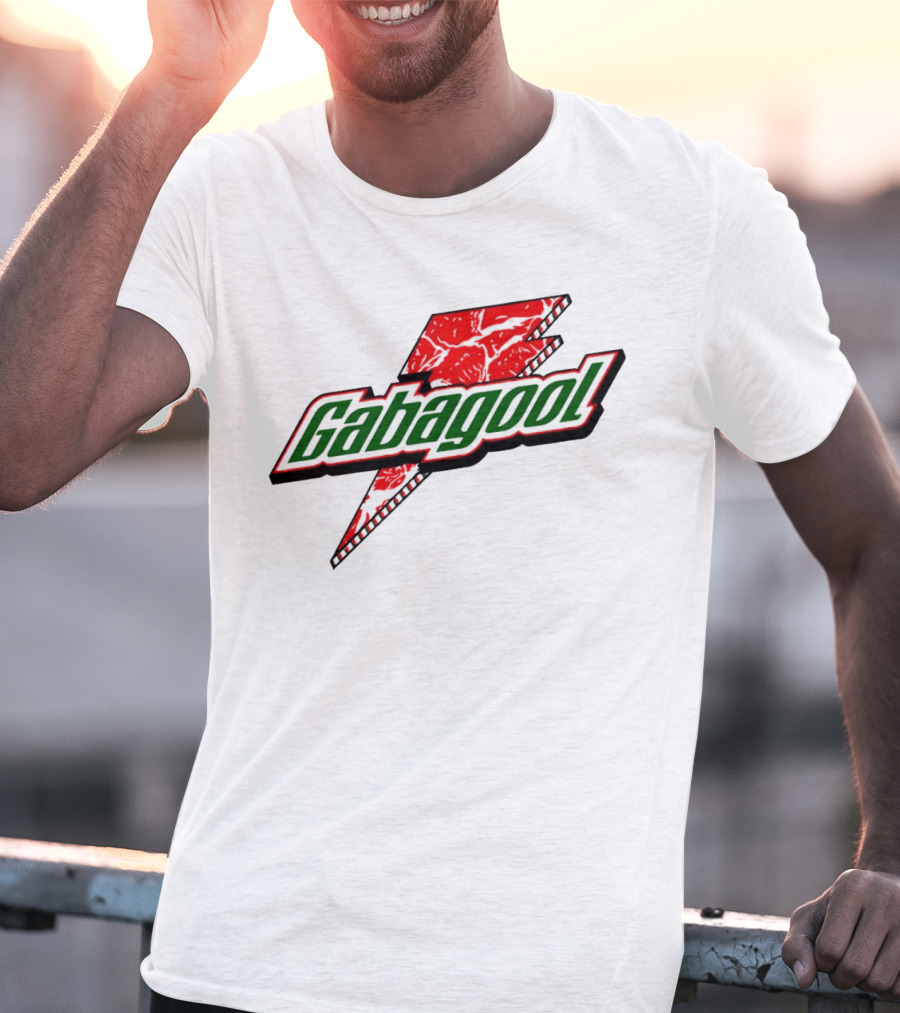 Gabagool Meat Lightning Bolt Red Green T-Shirt
