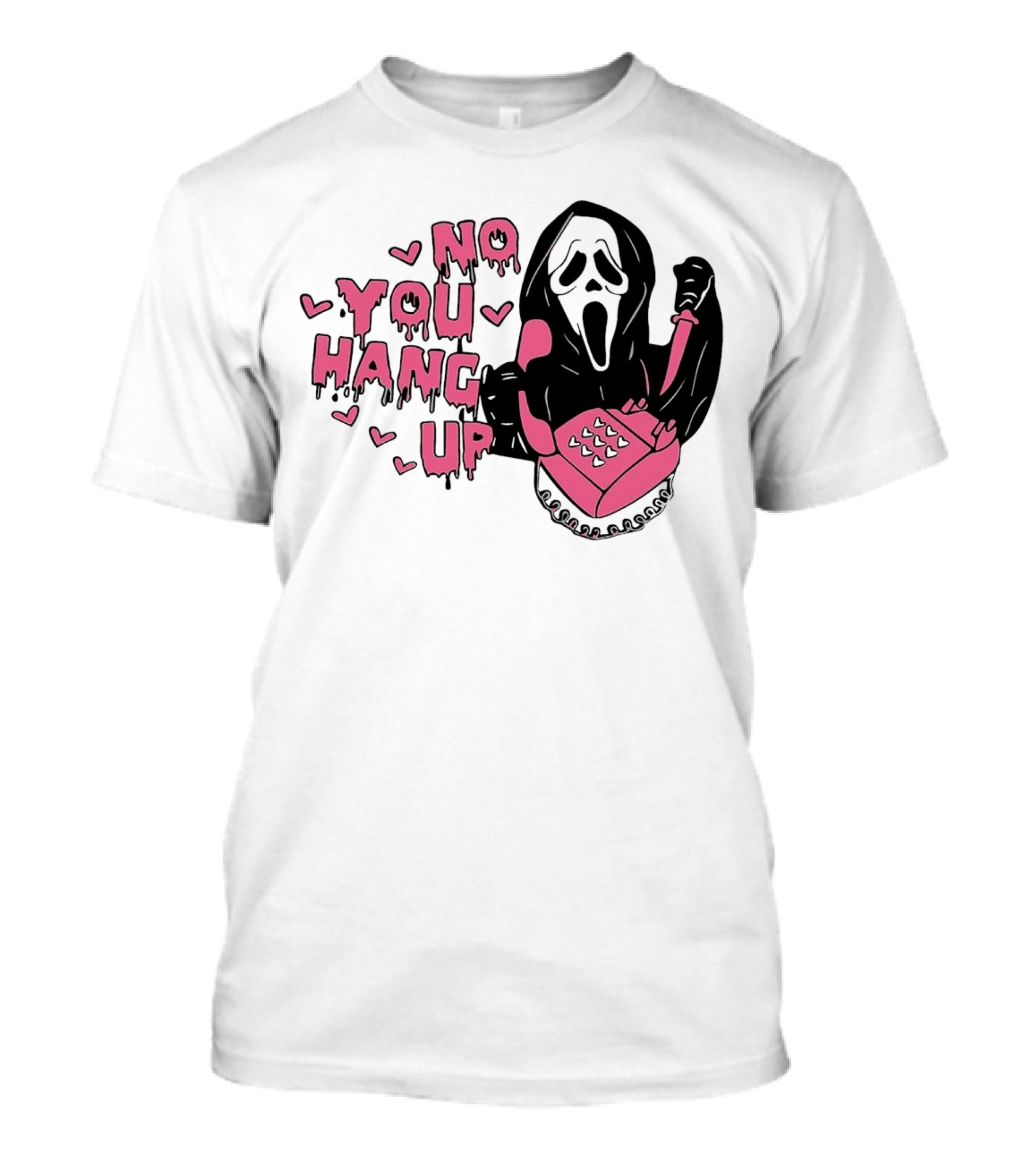 Ghostface Telephone Scene No You Hang Up Halloween T-Shirt