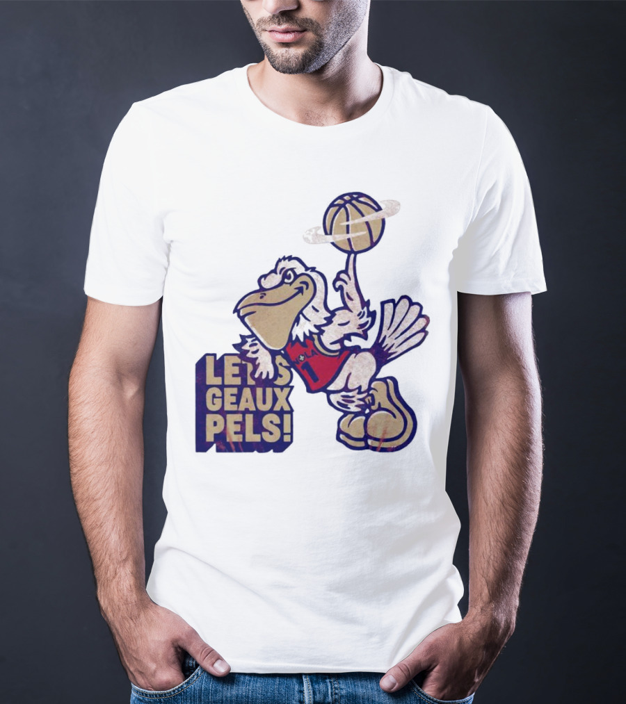 Let’s Geaux Pels Basketball Pelican T-Shirt