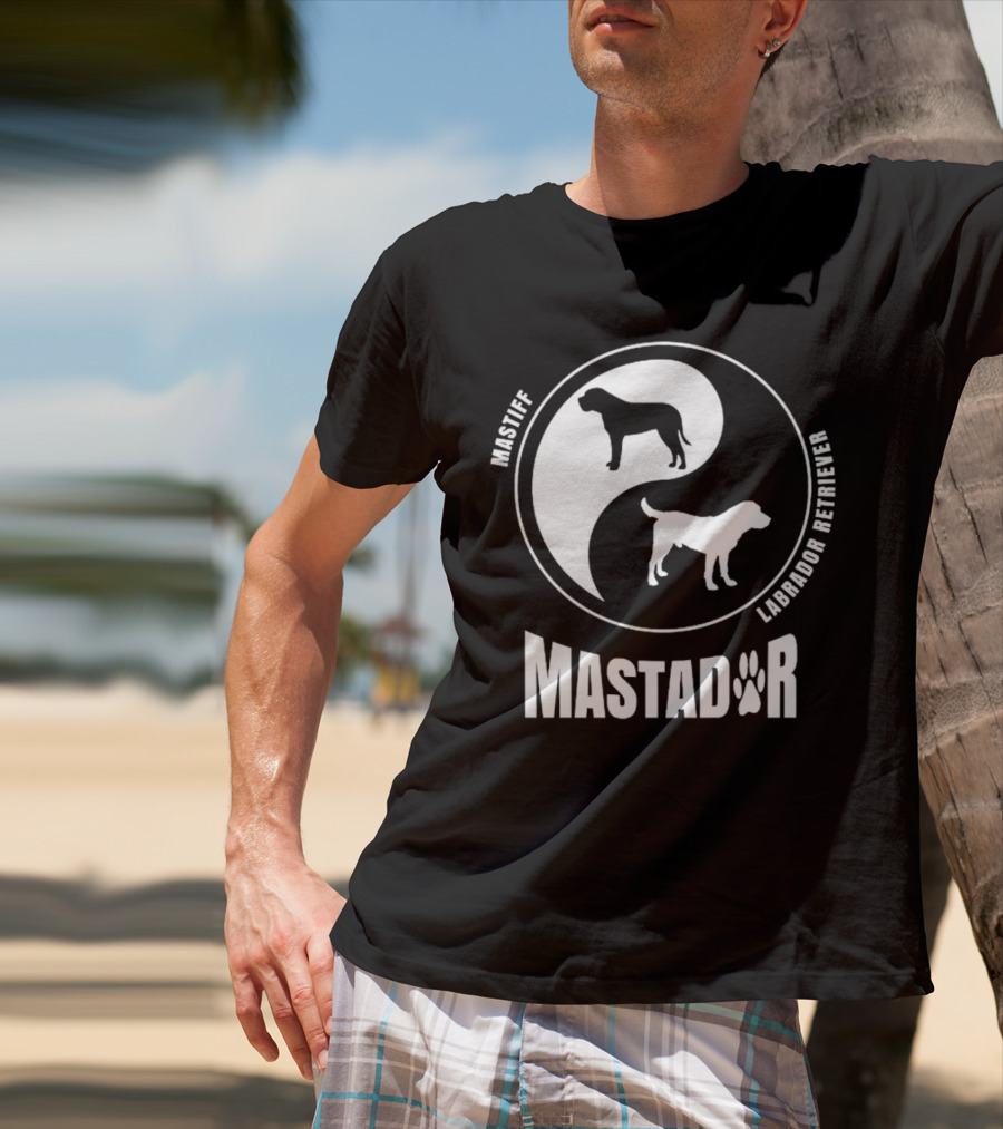 Mastiff Labrador Retriever Yin Yang Mastador T-Shirt