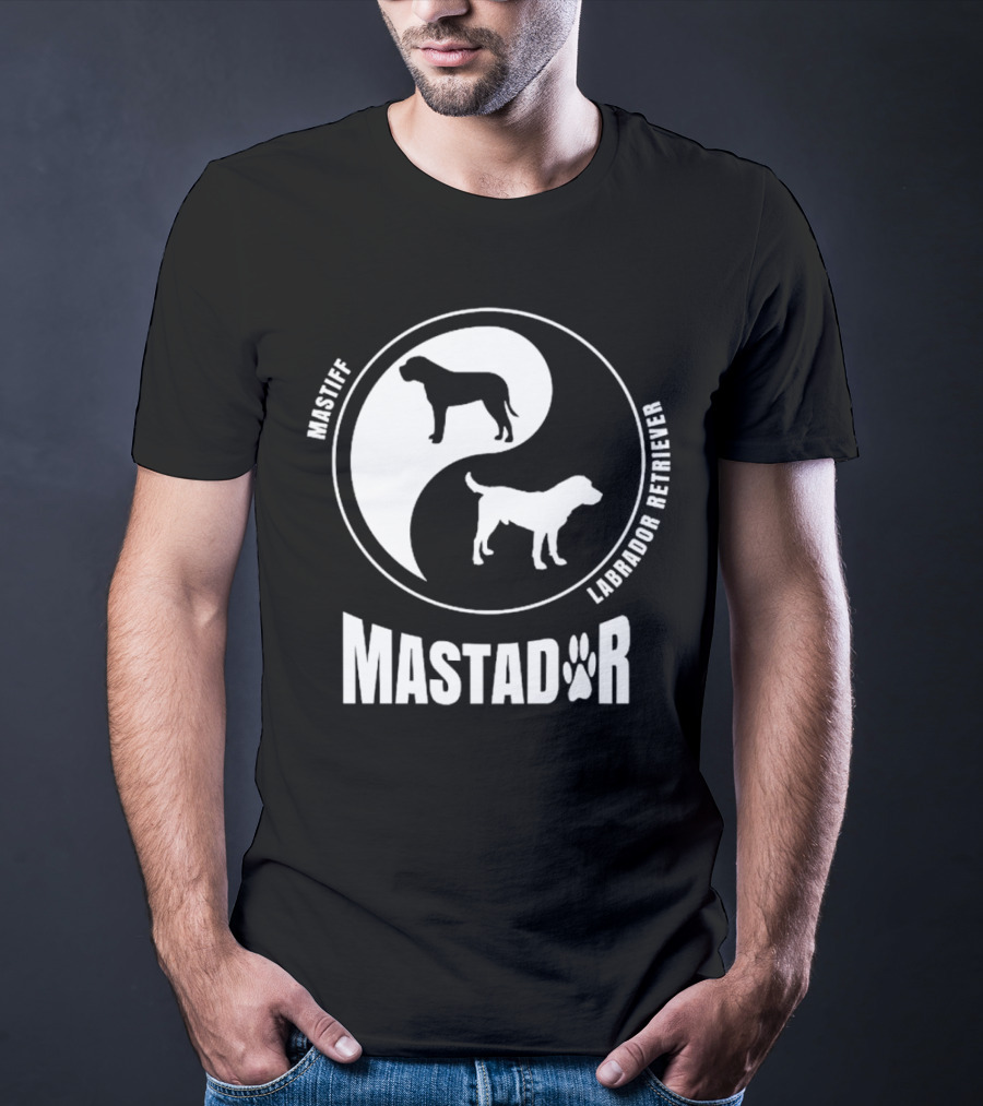 Mastiff Labrador Retriever Yin Yang Mastador T-Shirt