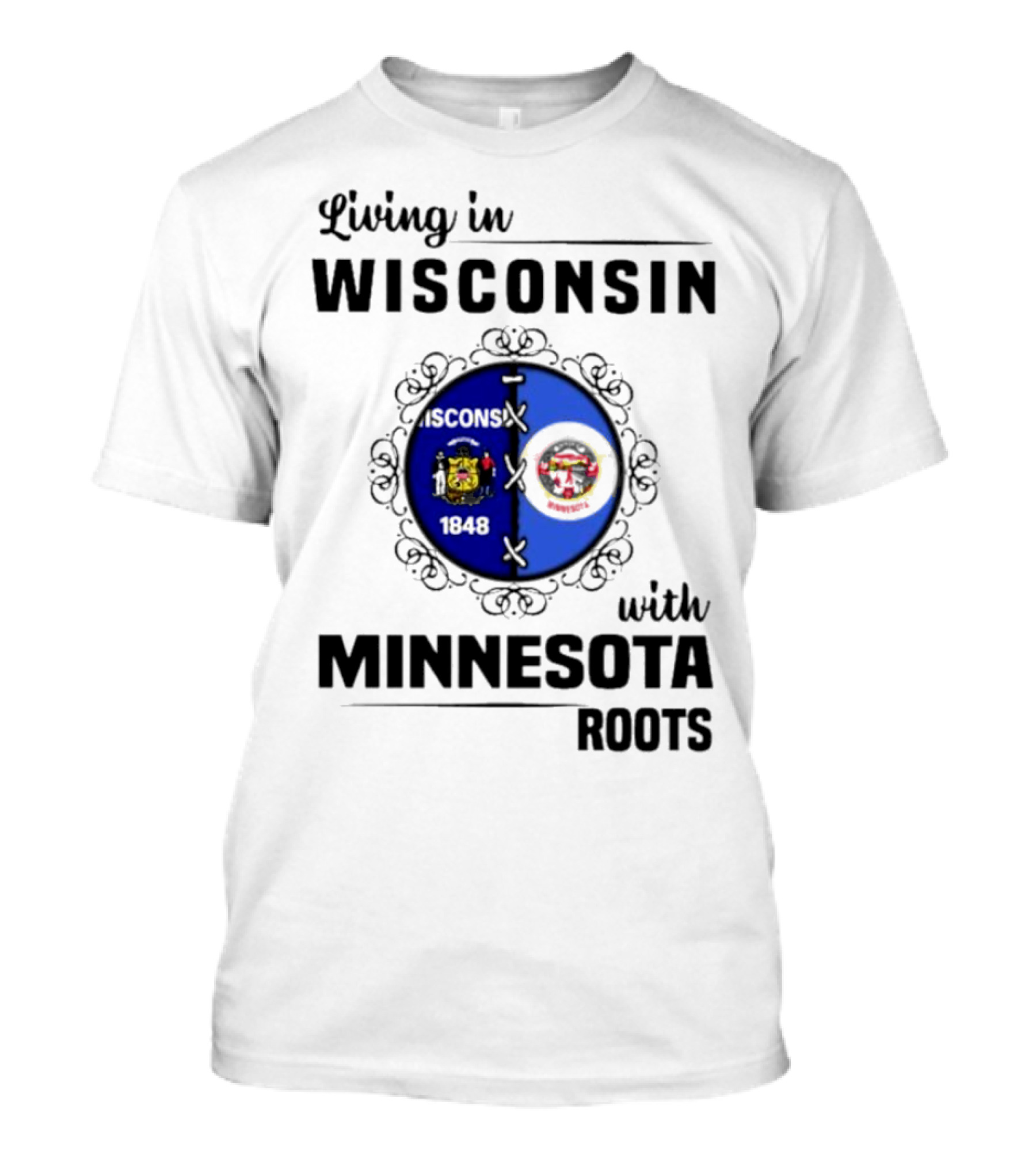 Wisconsin Pride Minnesota Roots United State Crests T-Shirt