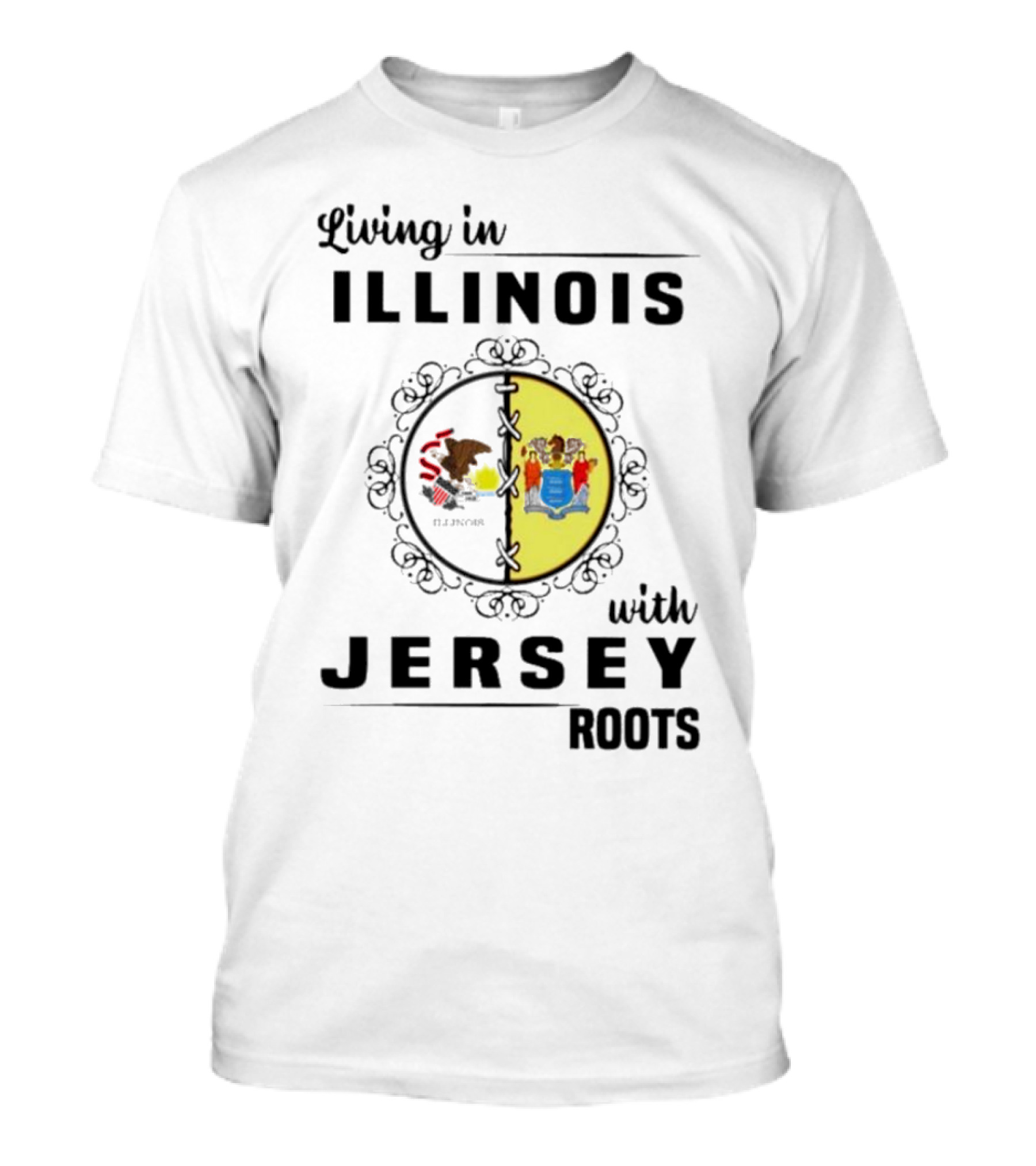 Illinois Pride With New Jersey Heritage T-Shirt