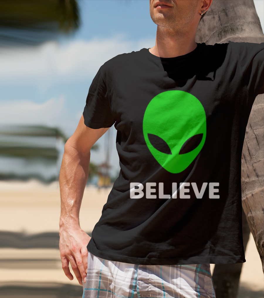 Believe Alien Green T-Shirt