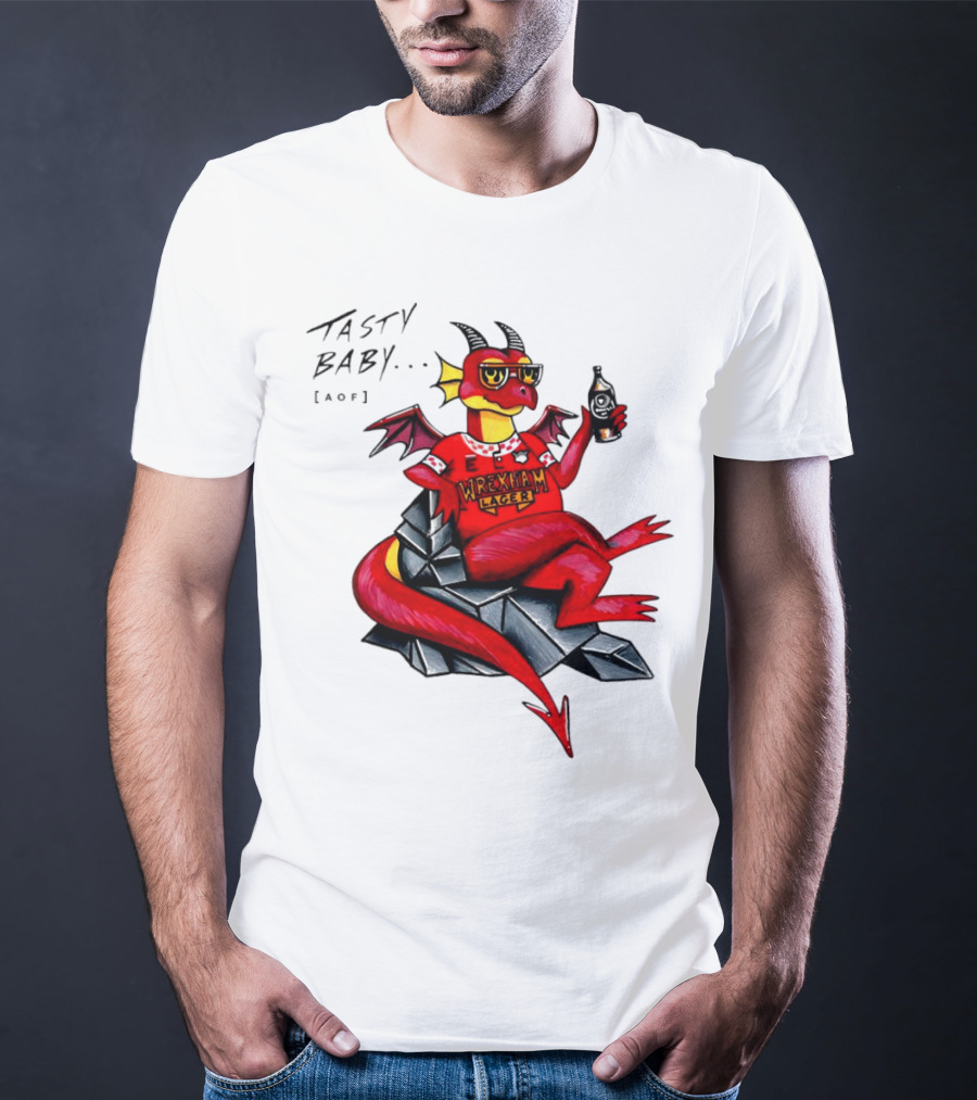 Wrexham Lager Dragon Tasty Baby Cool Style Image T-Shirt