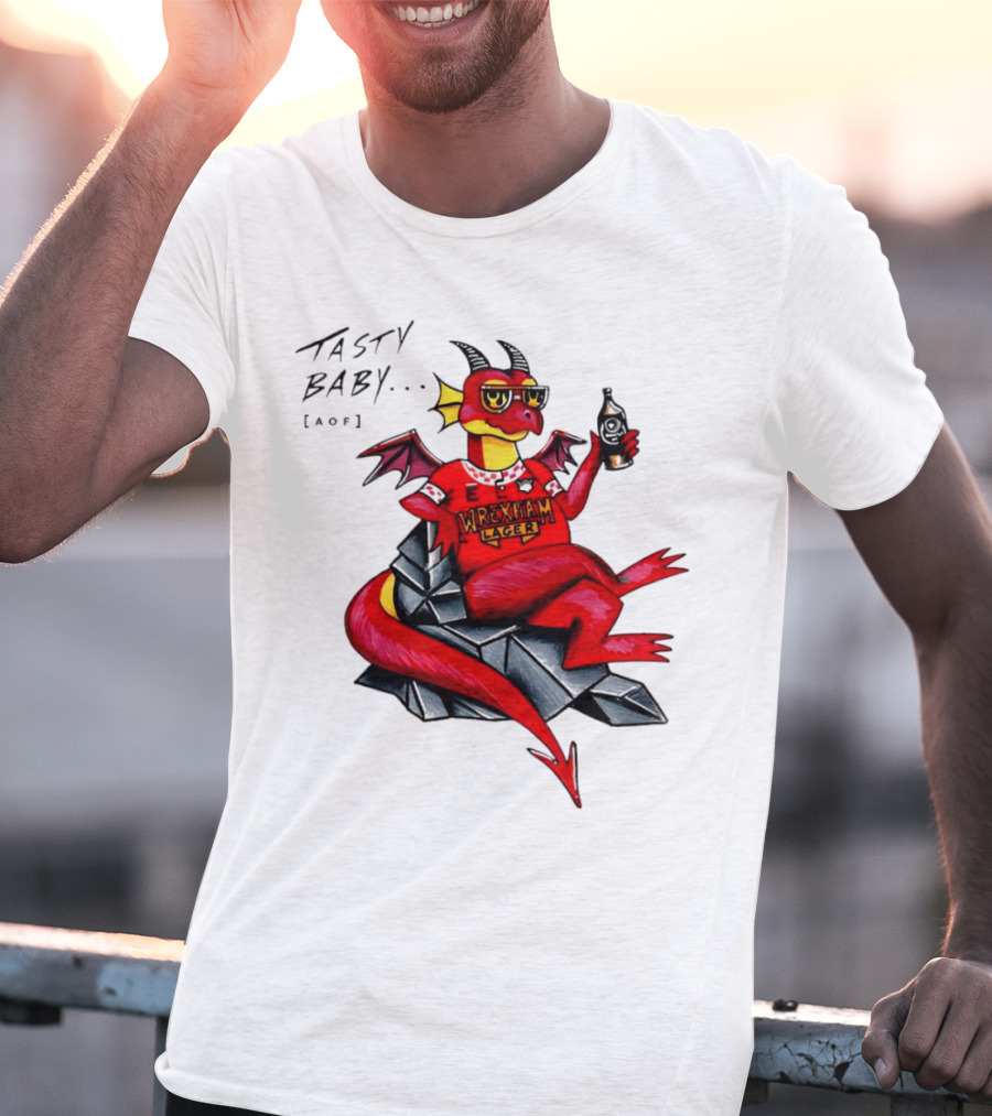 Wrexham Lager Dragon Tasty Baby Cool Style Image T-Shirt